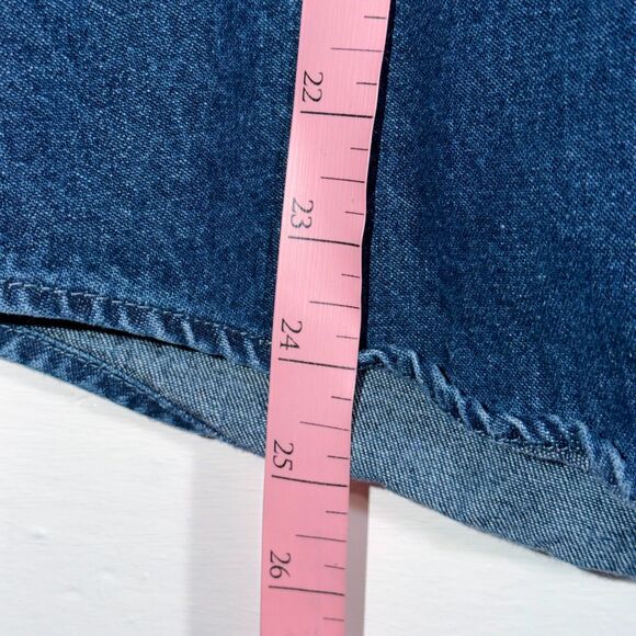 Vintage Disney Store Seven Dwarfs Embroidered Denim Shirt Button Front M - Picture 11 of 11